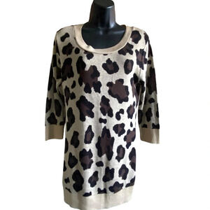 Charlotte Russe Womens Long Sleeve Crew Med Tan Fall Casual Sweater Preowned